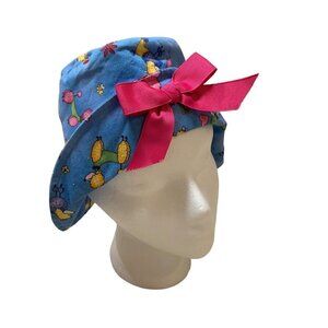 Chicken Noodle San Francisco Baby Girl's  Bucket Hat Infant Size Dog Print Bow